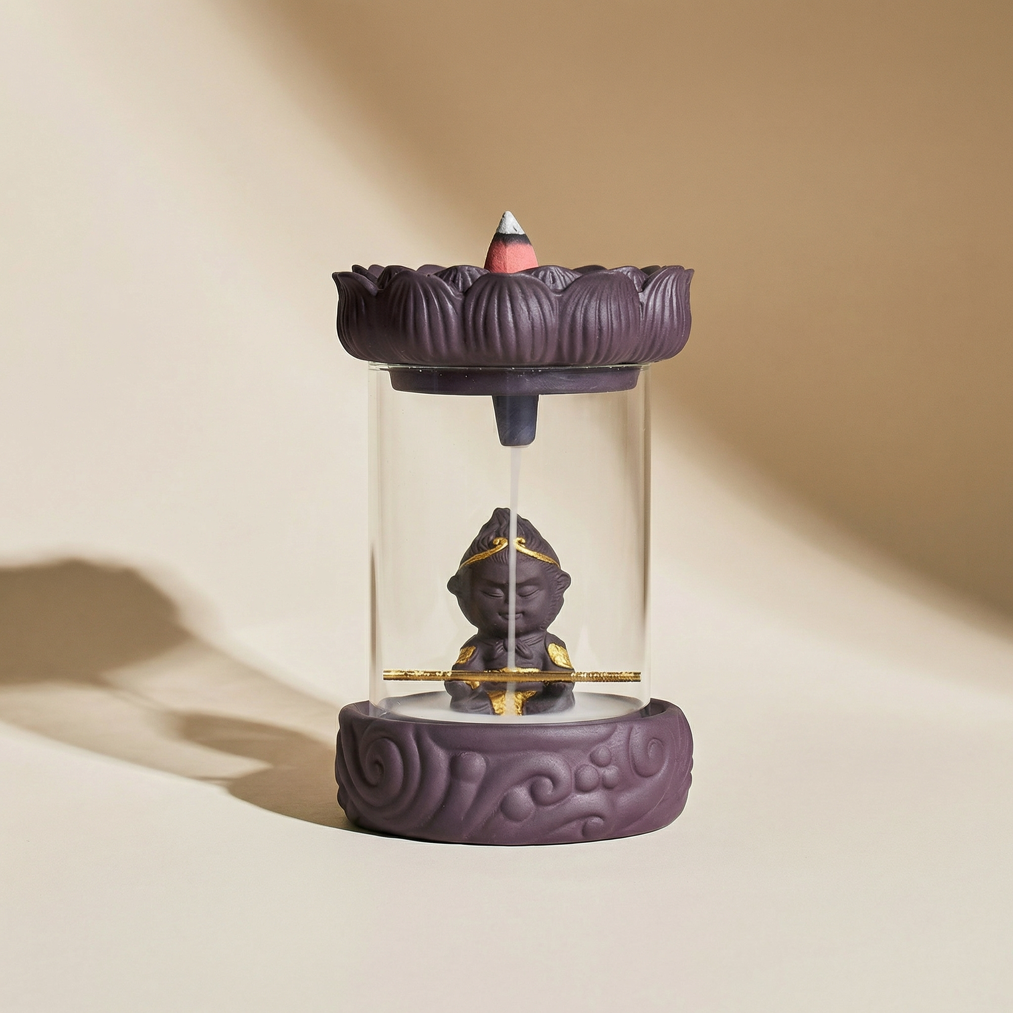 Flowing Calm - Wukong Backflow Incense Burner + 20 Pcs Cones